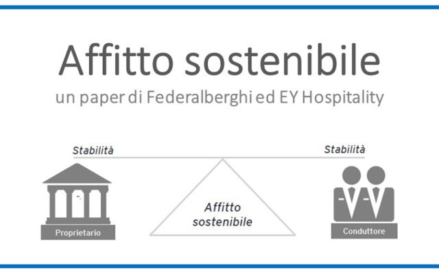 Protetto AFFITTO SOSTENIBILE – un paper di Federalberghi ed EY Hospitality