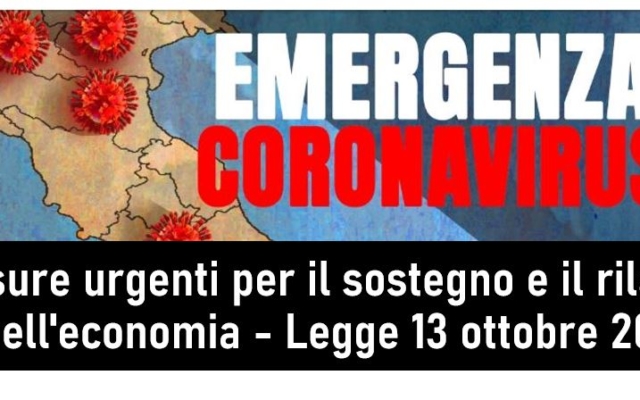 Protetto Misure urgenti per il sostegno e il rilancio dell’economia