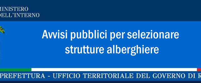 Protetto Avvisi pubblici per selezionare strutture alberghiere – Prefettura Rimini