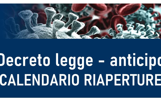 Protetto Anticipo calendario riaperture – decreto-legge 18 maggio 2021 n. 65 – Gazzetta Ufficiale n. 117 del 18 maggio 2021