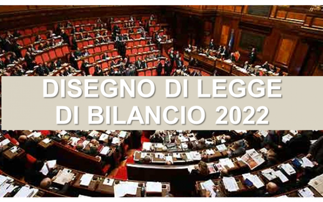 Protetto Disegno di legge di bilancio 2022 – approvazione in Consiglio dei Ministri