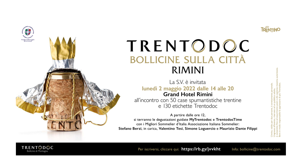 TRENTODOC BOLLICINE SULLA CITTA’ RIMINI – GRAND HOTEL RIMINI – 2 MAGGIO 2022