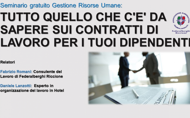 Seminario gratuito | TUTTO QUELLO CHE C’E’ DA SAPERE SUI CONTRATTI DI LAVORO PER I TUOI DIPENDENTI