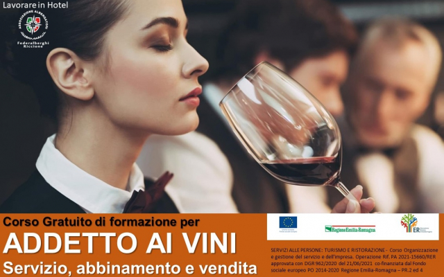 Corso gratuito| ADDETTO AI VINI: servizio, abbinamento e vendita dei vini