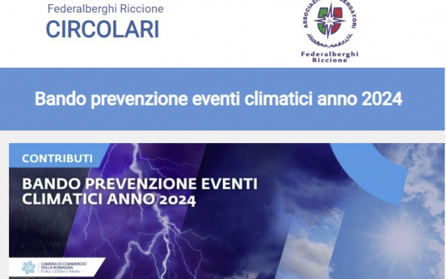 Bando prevenzione eventi climatici anno 2024